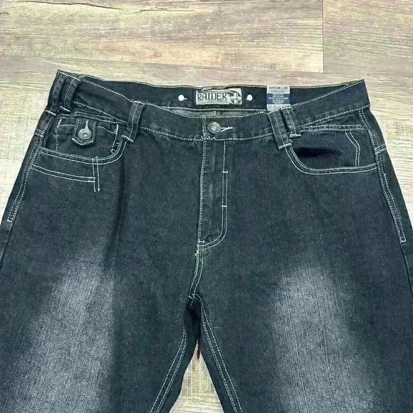 Raider Authentic Jeans Mens Size 42x32 Baggy Hiphop Y2K Grunge Hiphop Casual Dad - Picture 3 of 16
